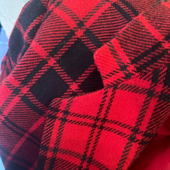 Norton McNaughton Vintage SZ 12 Red & Black Plaid Wool Blazer Academia Timeless - Picture 6 of 8